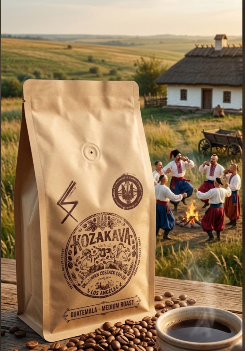 KOZAKAVA Organic Fresh Medium Roast (Ukrainian Style) Coffee Beans